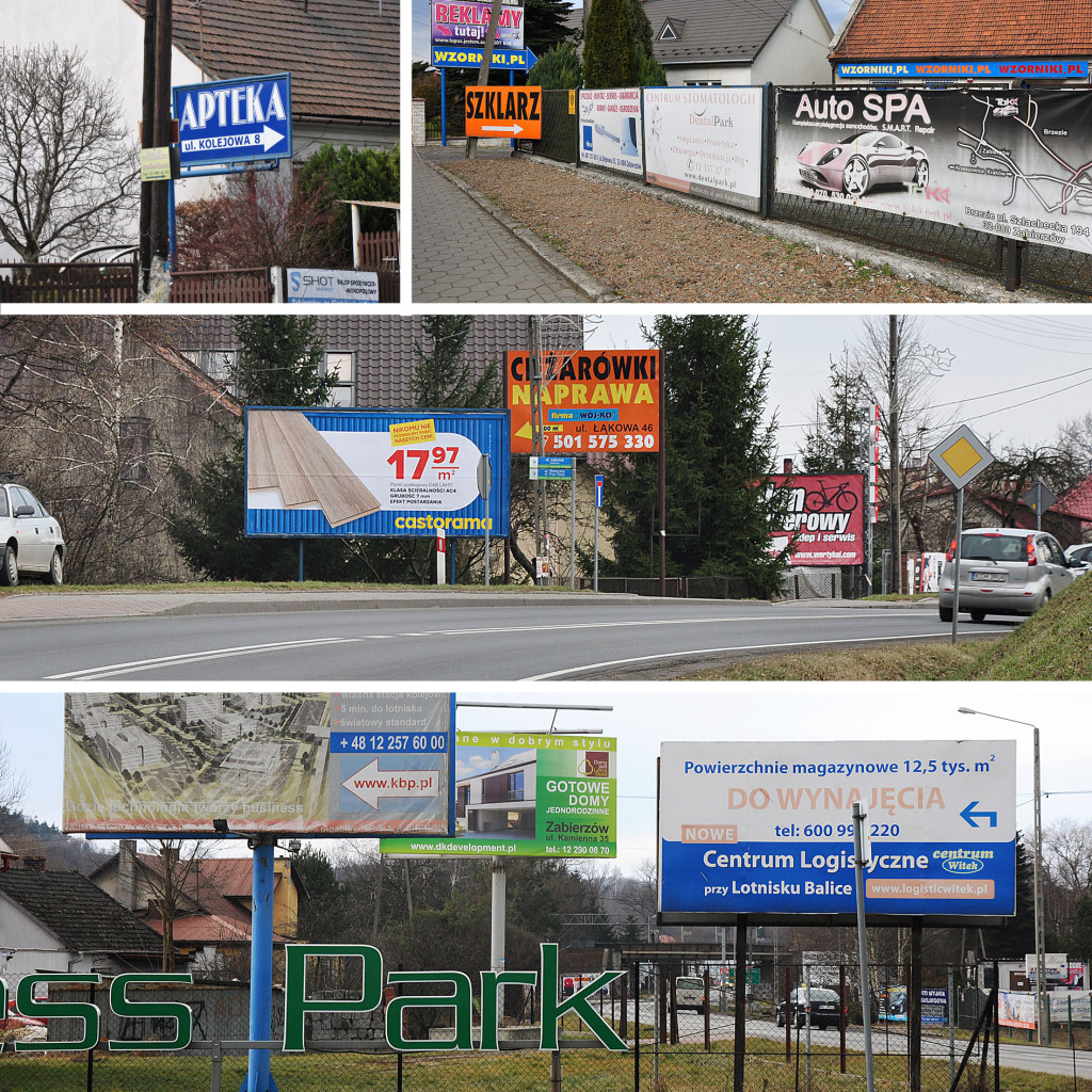 Billboardy w Zabierzowie